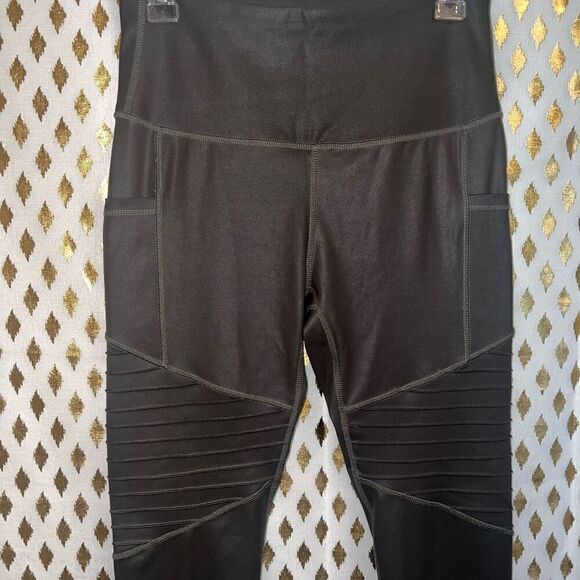 Olive army green Live electric athletic compression leggings size M - Picture 1 of 6